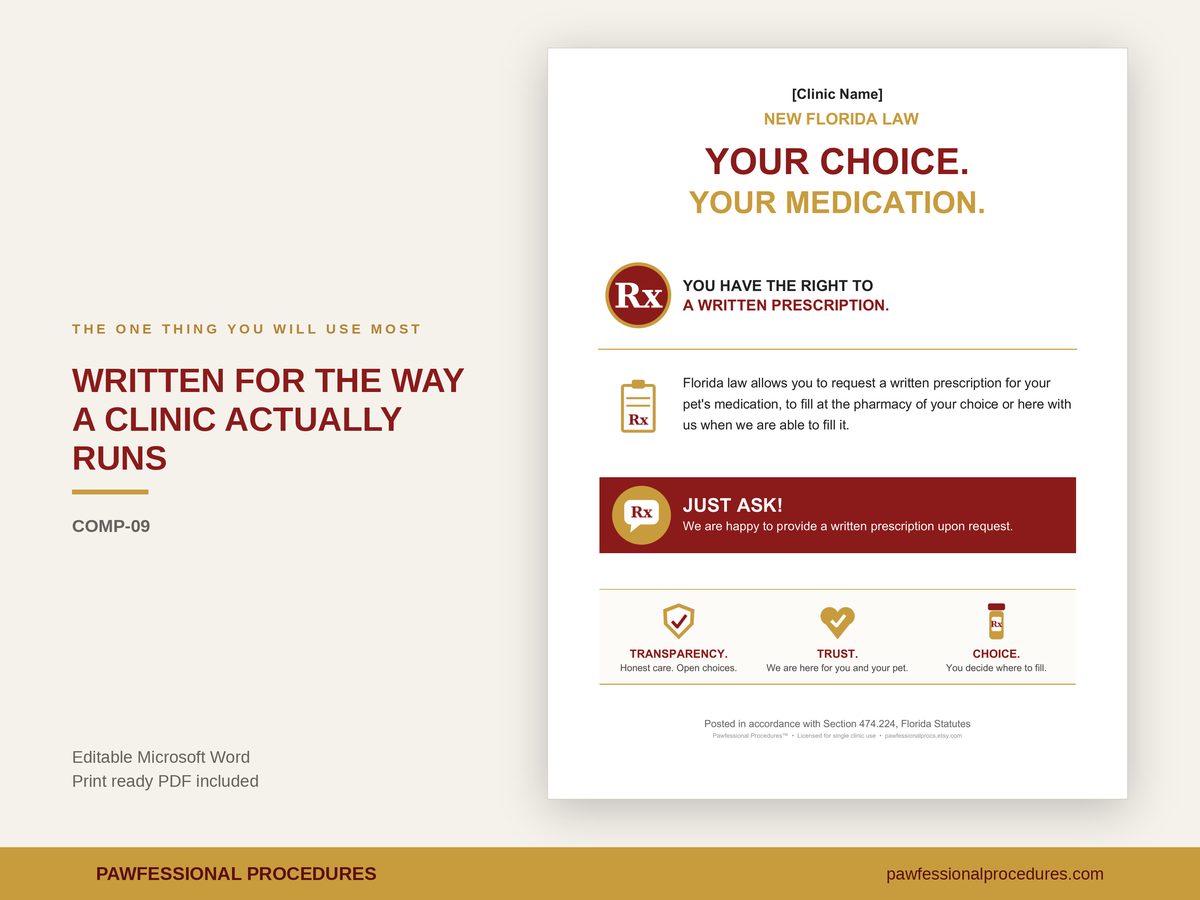 Florida Prescription Disclosure Compliance Pack, preview 2 of 3