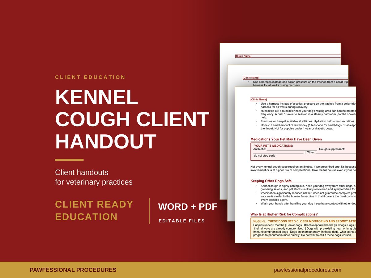 Kennel Cough Client Handout, preview 1 of 3