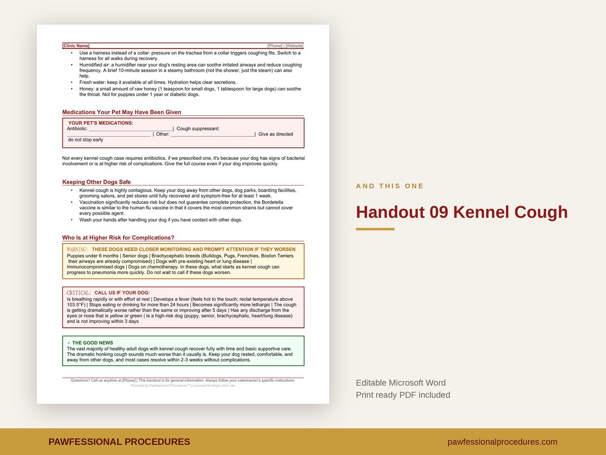 Kennel Cough Client Handout, preview 3 of 3
