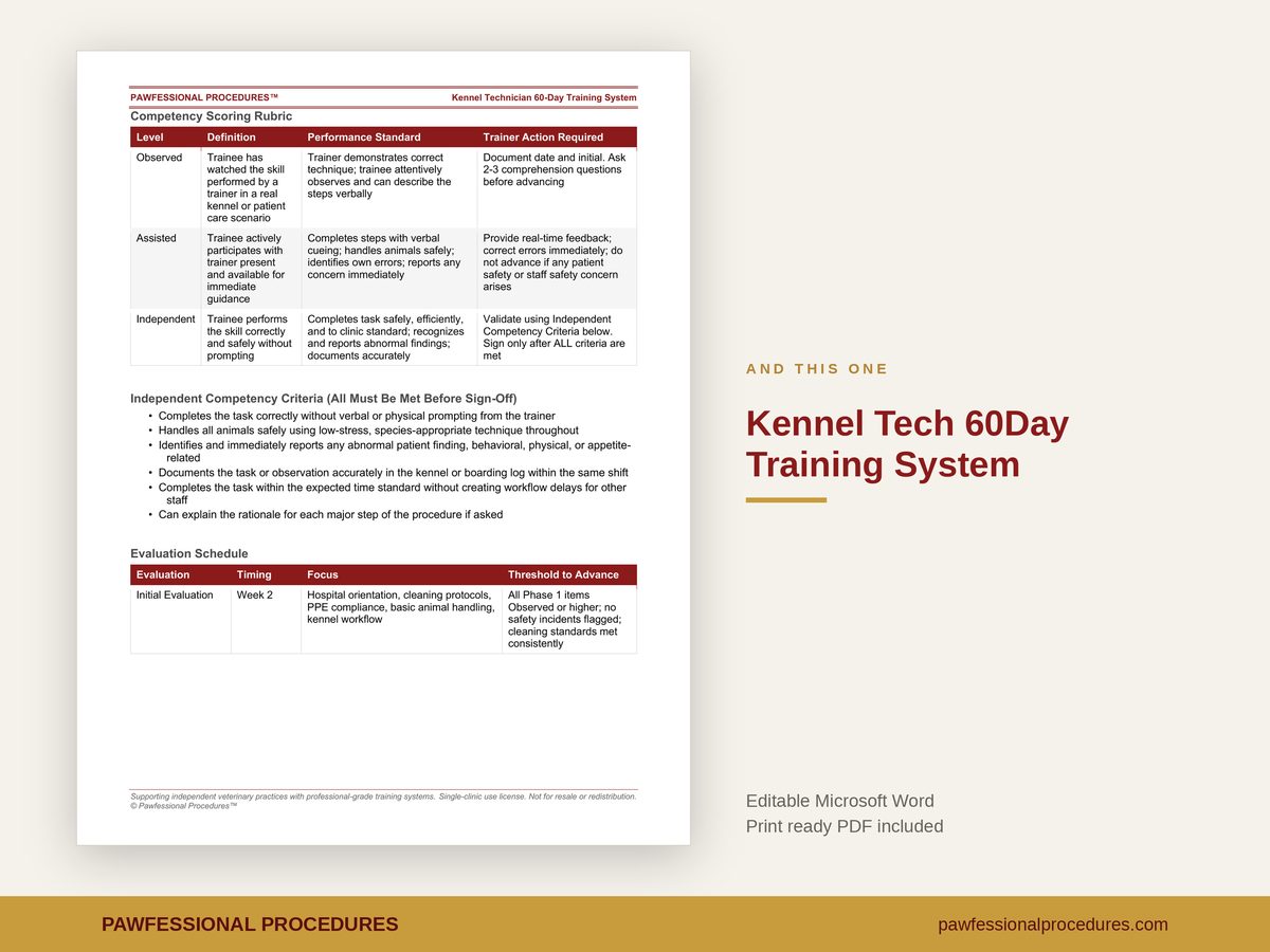 Kennel Technician 60 Day Training System, preview 3 of 3