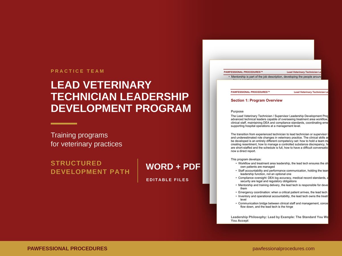 Lead Veterinary Technician Leadership Development Program, preview 1 of 3