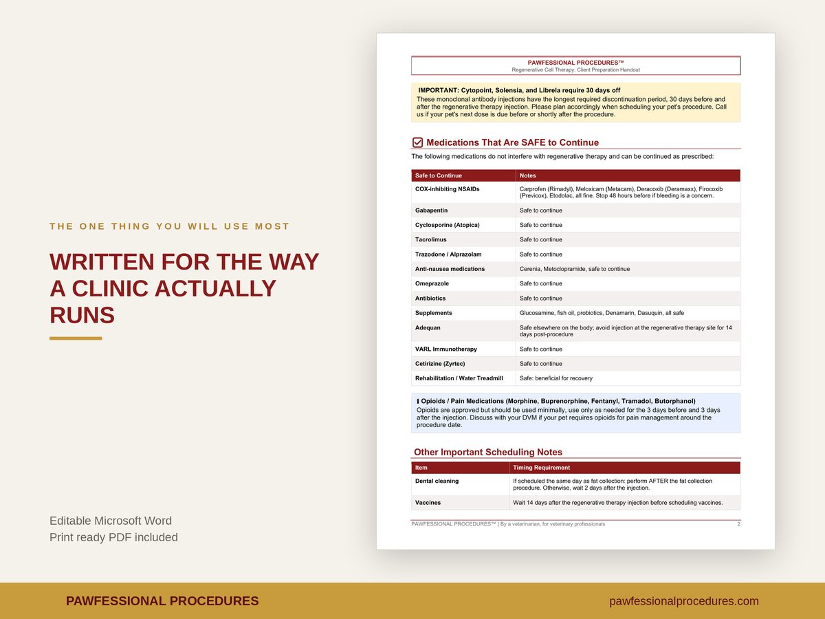 Regenerative Cell Therapy Preparation Client Handout, preview 2 of 3