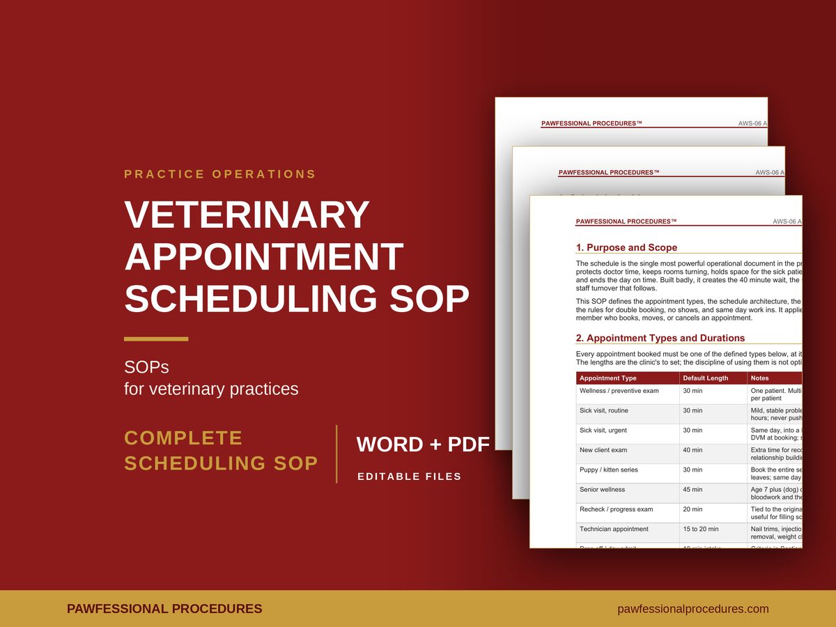 Veterinary Appointment Scheduling SOP, preview 1 of 3