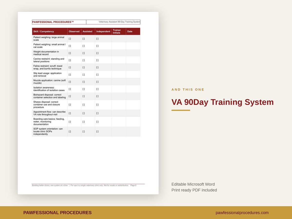 Veterinary Assistant 90 Day Training System, preview 3 of 3