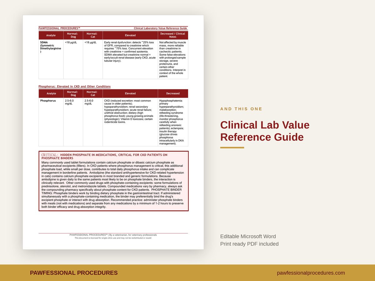 Veterinary Lab Value Reference Guide, preview 3 of 3
