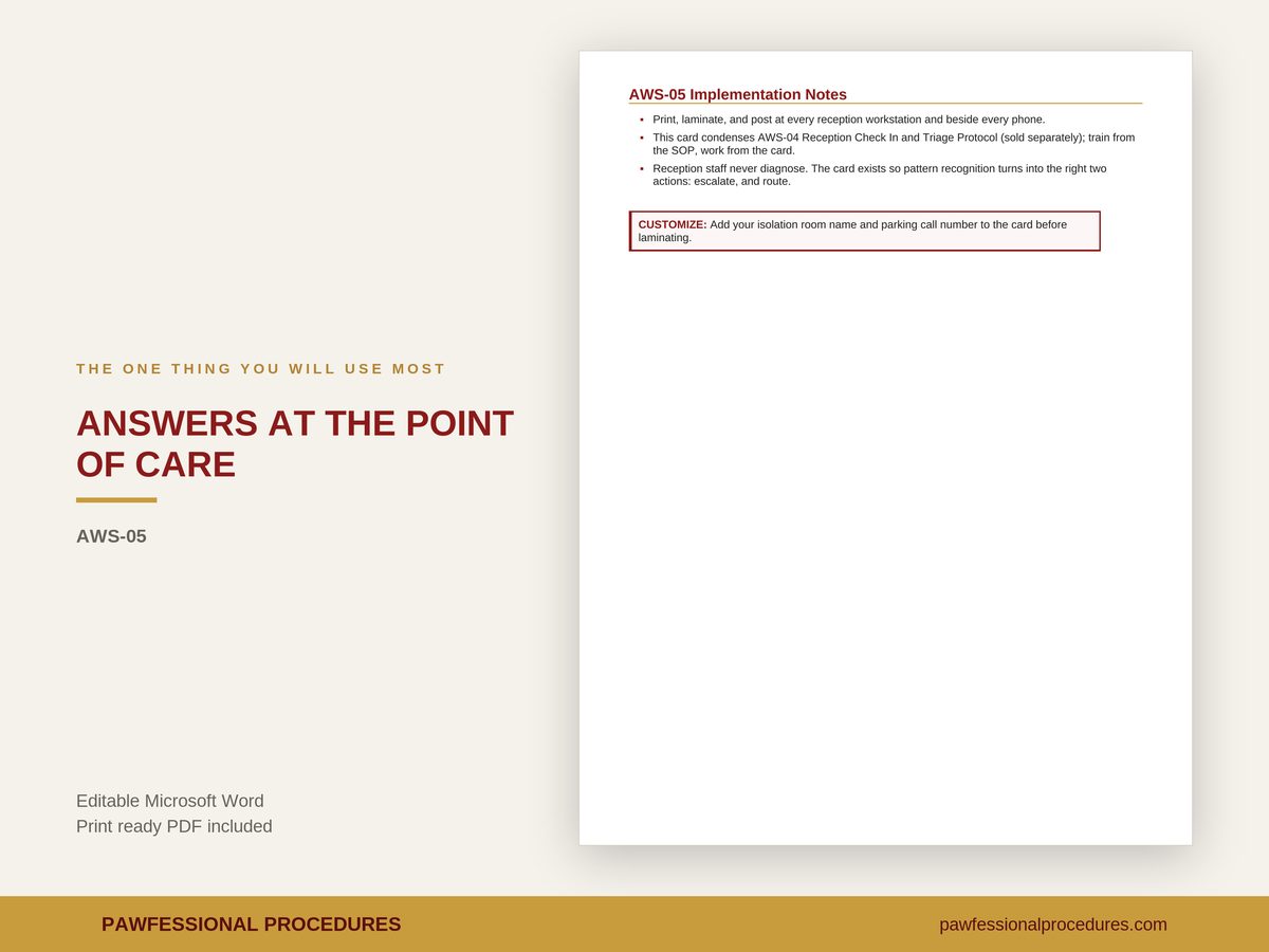 Veterinary Reception and Daily Routine Pack, preview 2 of 3